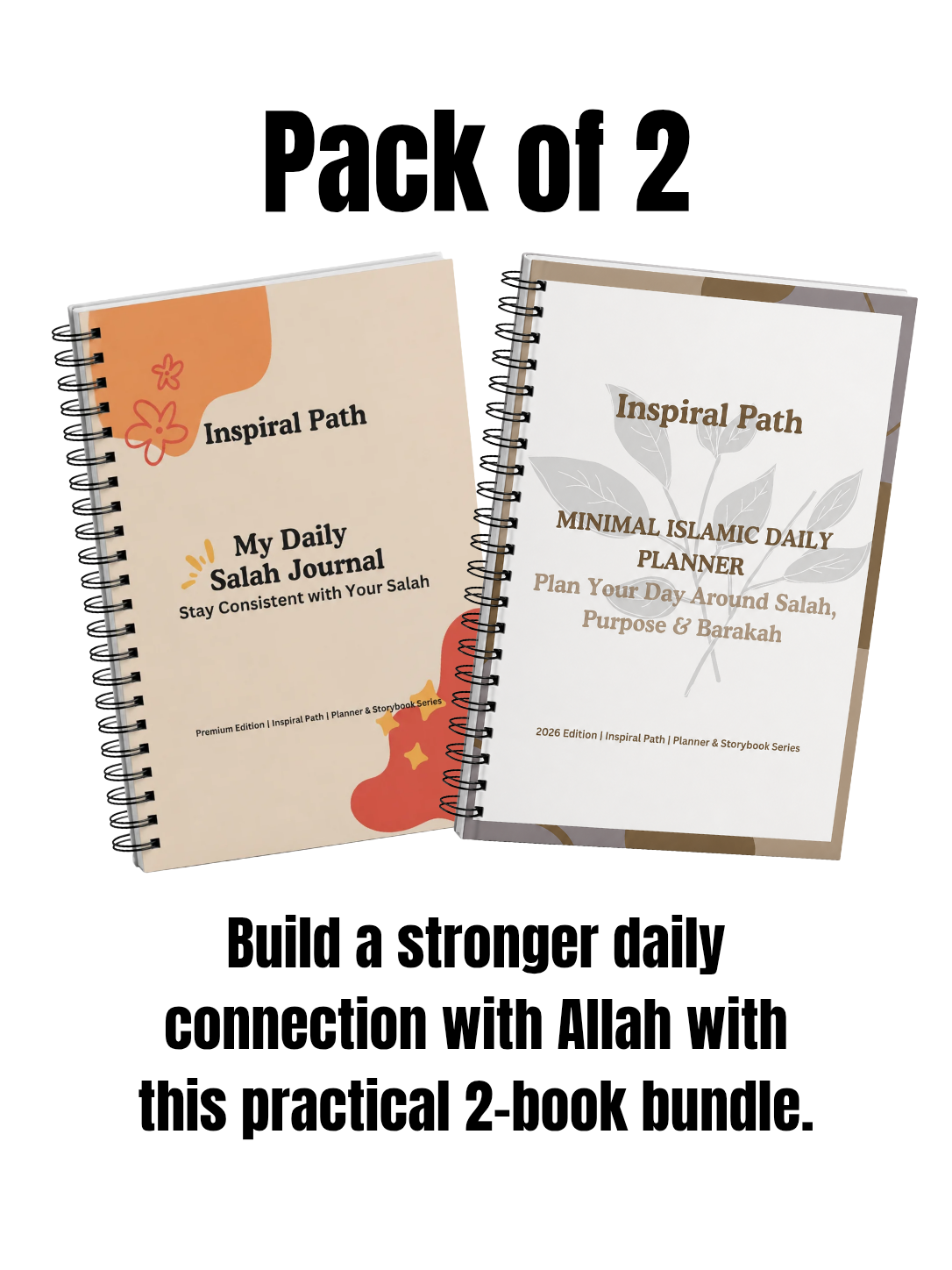 Bundle Pack - My Daily Salah Journal/Tracker + Minimal Islamic Daily Planner